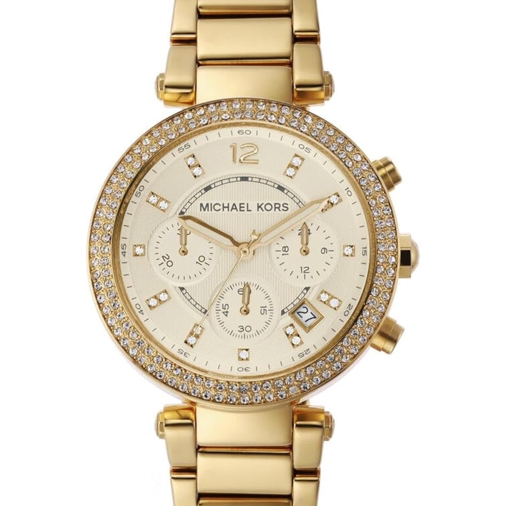 Michael Kors Parker Yellow Dial Stainless Steel Ladies Watch MK5354 - Picture 2 of 15